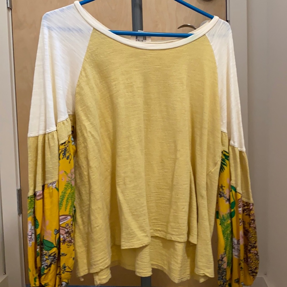 Cream and yellow shirt